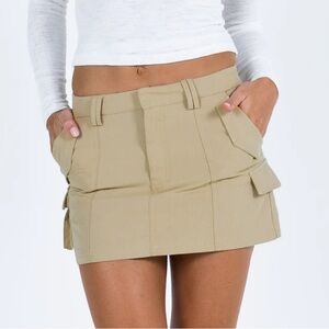 NWT Princess Polly Tan Cargo Skirt